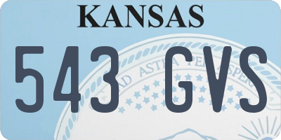 KS license plate 543GVS