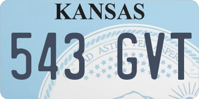 KS license plate 543GVT
