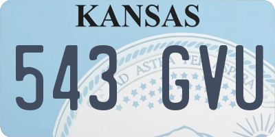 KS license plate 543GVU