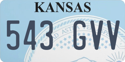 KS license plate 543GVV