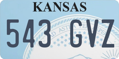 KS license plate 543GVZ