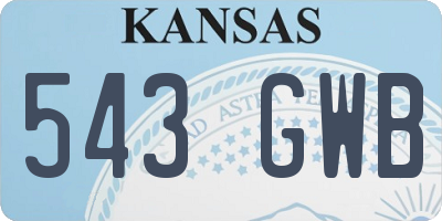 KS license plate 543GWB