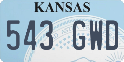 KS license plate 543GWD