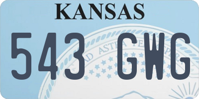 KS license plate 543GWG