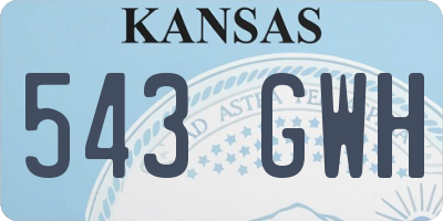 KS license plate 543GWH