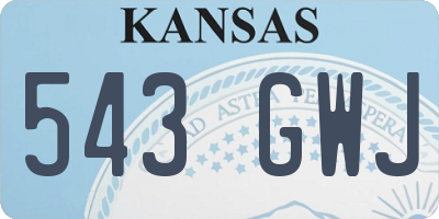 KS license plate 543GWJ