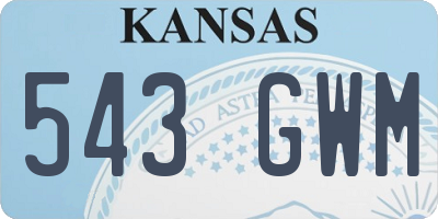 KS license plate 543GWM
