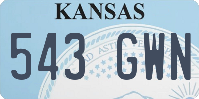 KS license plate 543GWN