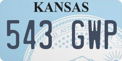 KS license plate 543GWP