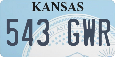 KS license plate 543GWR