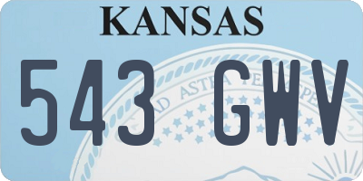 KS license plate 543GWV