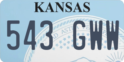 KS license plate 543GWW