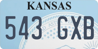 KS license plate 543GXB