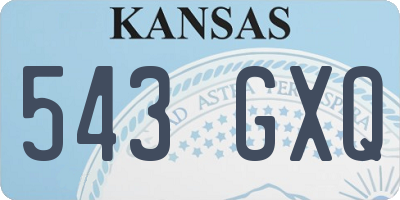 KS license plate 543GXQ