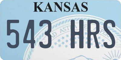 KS license plate 543HRS