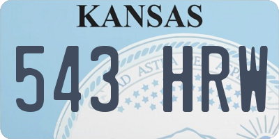 KS license plate 543HRW