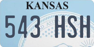 KS license plate 543HSH