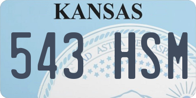 KS license plate 543HSM