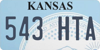 KS license plate 543HTA