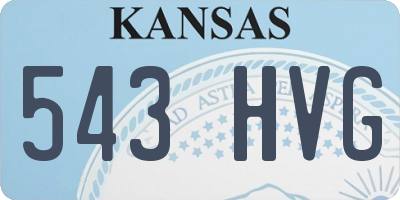 KS license plate 543HVG