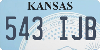 KS license plate 543IJB