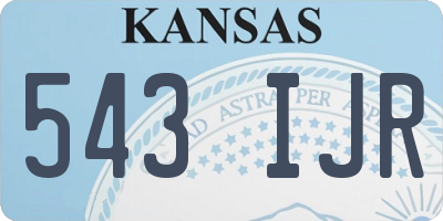 KS license plate 543IJR