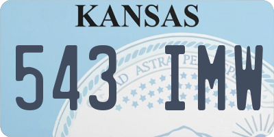 KS license plate 543IMW