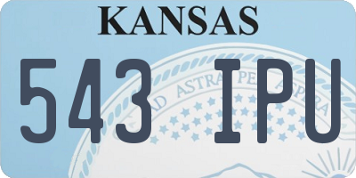 KS license plate 543IPU