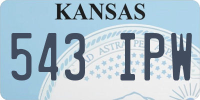 KS license plate 543IPW
