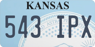 KS license plate 543IPX