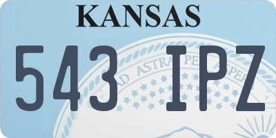 KS license plate 543IPZ