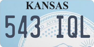 KS license plate 543IQL