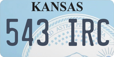 KS license plate 543IRC