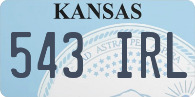 KS license plate 543IRL