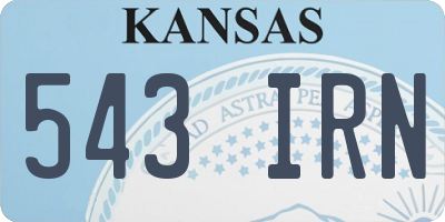 KS license plate 543IRN
