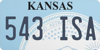 KS license plate 543ISA