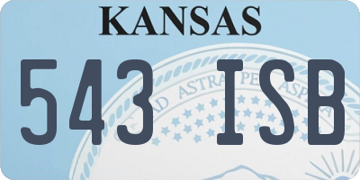 KS license plate 543ISB