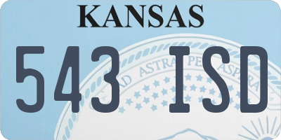 KS license plate 543ISD