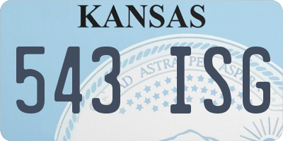 KS license plate 543ISG