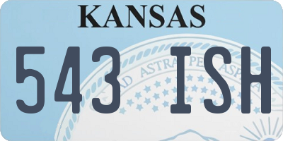 KS license plate 543ISH