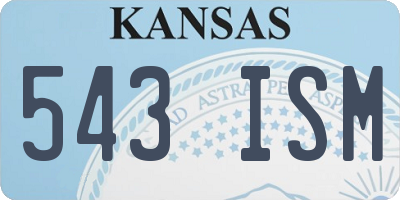 KS license plate 543ISM