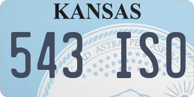 KS license plate 543ISO