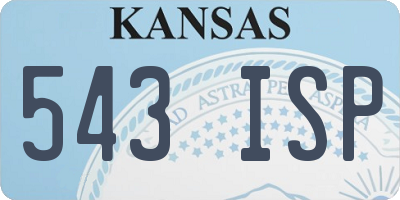 KS license plate 543ISP
