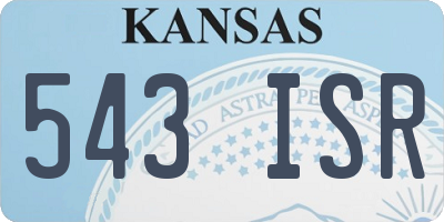 KS license plate 543ISR