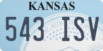 KS license plate 543ISV
