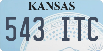 KS license plate 543ITC