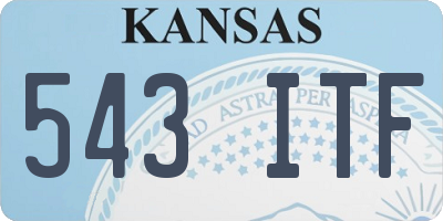 KS license plate 543ITF