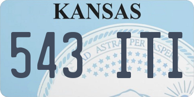 KS license plate 543ITI