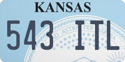 KS license plate 543ITL