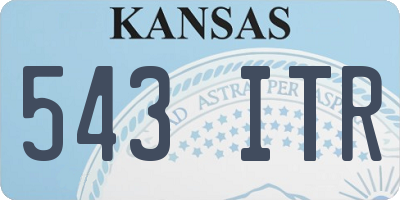 KS license plate 543ITR